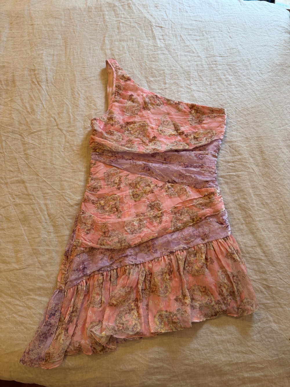 LoveShackFancy Pink & Lavender Floral Dress